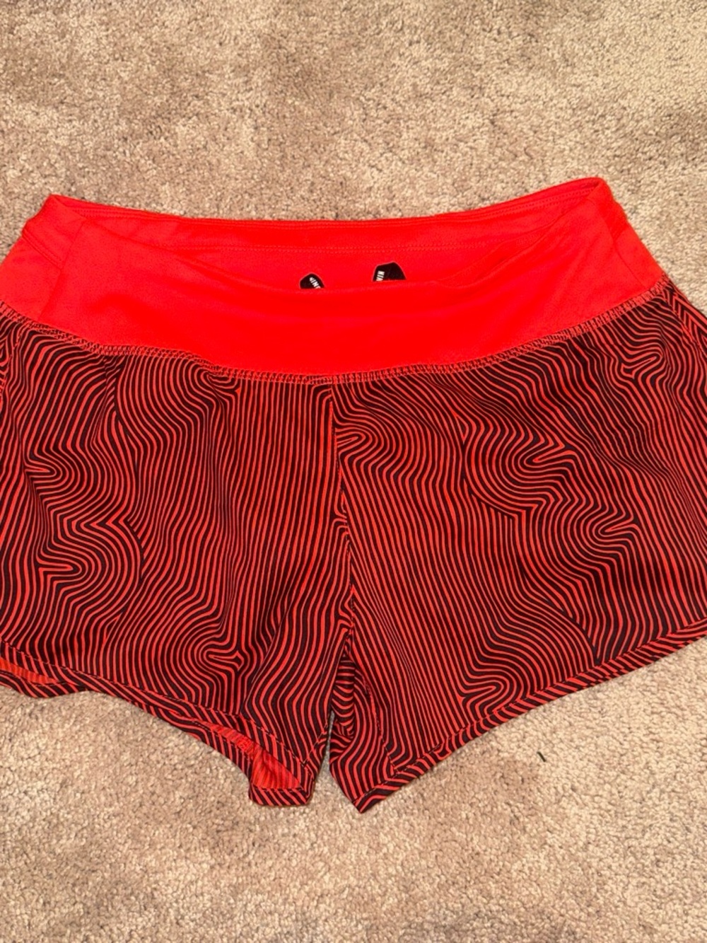 Women’s Red Patterned Nike Athletic Shorts